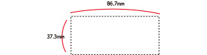 縦37.3mm×横86.7mm