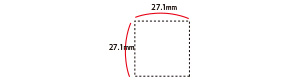 縦27.1mm×横27.1mm