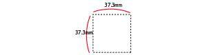 縦37.3mm×横37.3mm
