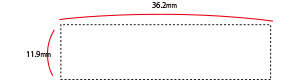 縦11.9mm×横36.2mm